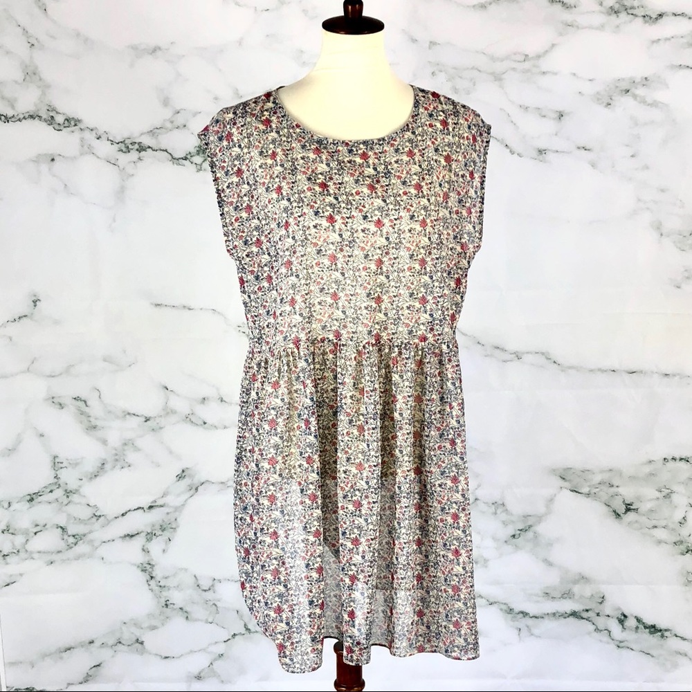 MADEWELL Sheer Floral Dress